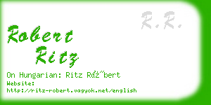 robert ritz business card
